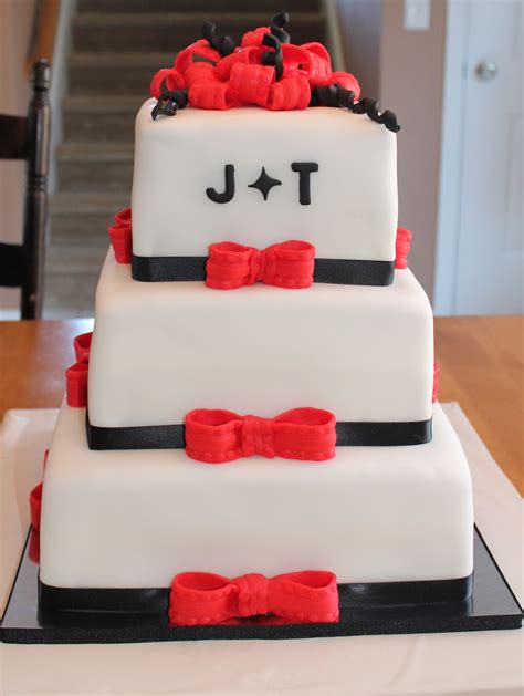 Creative Cakes By Lynn Red And Black Wedding Cake