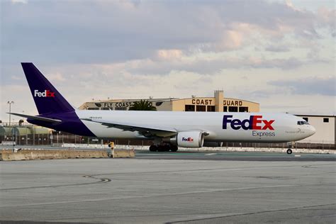 FedEx Boeing 767 N164FE taxiing at San Francisco Airport 2020. | San