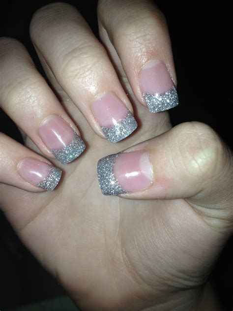 Pin By Natalie Swofford On Nails Glitter French Tips Prom Nails