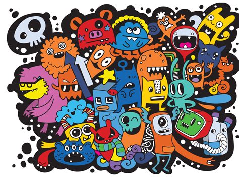 Doodle Monster By 9george On Dribbble