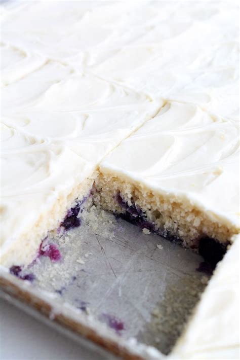 Lemon Blueberry Sheet Cake With Lemon Cream Cheese Frosting Real Life