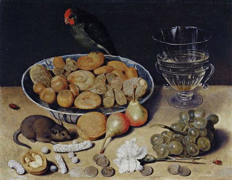 Georg Flegel Still Life With Mouse And Parrott