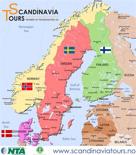 Map Scandinavia Tours Touroperator Cruises Agricultural Tours Incentive