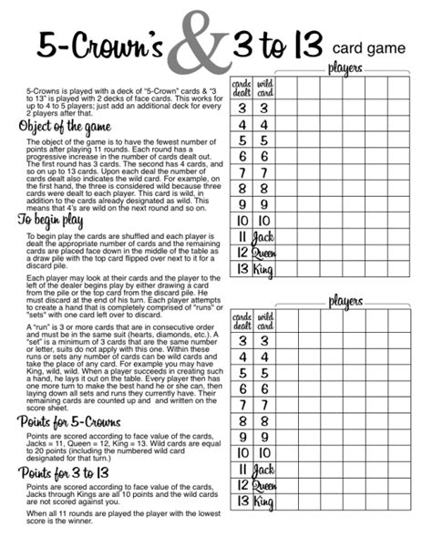 Shanghai Card Game Rules Printable Printable Word Searches