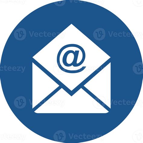 Email Icon Design In Blue Circle 14440919 Png