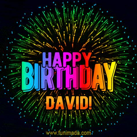 New Bursting With Colors Happy Birthday David  And Video With Music