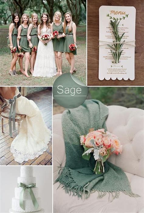 Chic Rustic Sage Green Wedding Color Ideas Green Wedding Colors