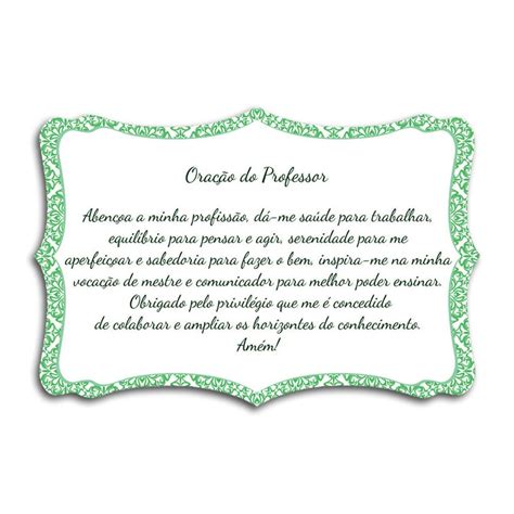 Oração Do Professor Para Imprimir