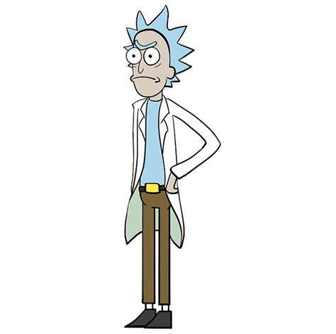 How To Draw Rick From Rick And Morty Really Easy Drawing Tutorial
