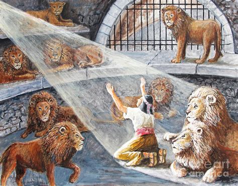 Daniel In The Lions Den Painting By Philip Lee Fine Art America