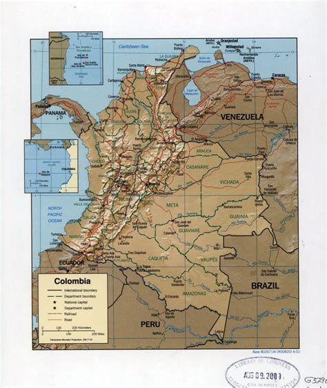 Grande Detallado Mapa Pol Tico Y Administrativo De Colombia Con Relieve