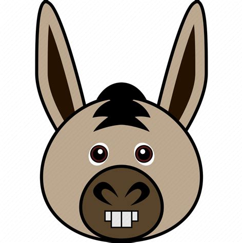 Animal Cartoon Cute Donkey Face Funny Head Icon Download On