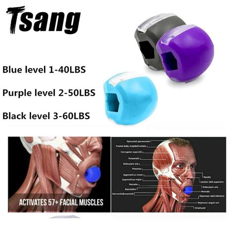 Jaw Exercise Ball Bite Breaker Silica Gel Jawline Face Muscle Training Fitness Balls Neck Toning