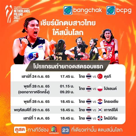 ถ่ายทอดสดวอลเลย์บอลหญิงชิงแชมป์โลก วันนี้ 25 ก.ย. 65 เช็คโปรแกรมที่นี่