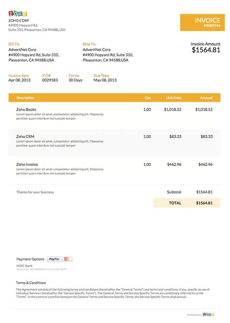 Free Excel Invoice Template Zoho Invoice Excel Invoic Vrogue Co