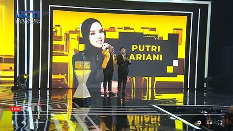 Putri Ariani Raih Penghargaan Spesial Kategori Public Figur Inspiratif Terpopuler Di Indonesian