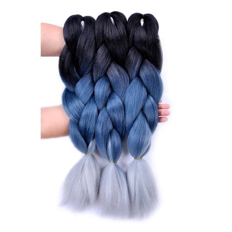Black To Grey Ombre Hair Uphairstyle