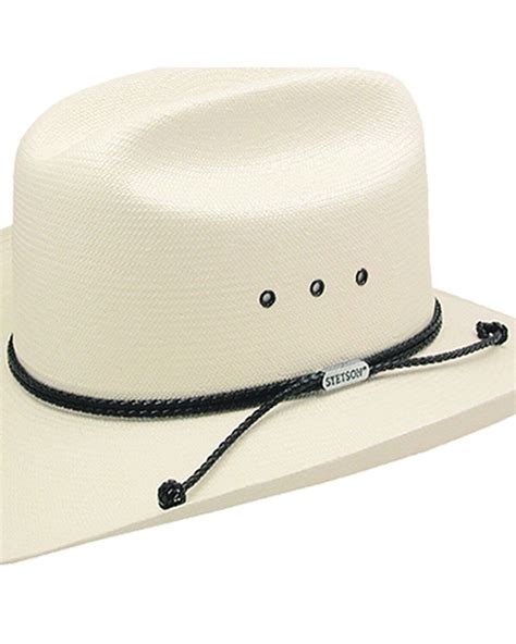 Stetson Mens Lobo 10x Straw All Around Vent Star Concho Band Cowboy Hat