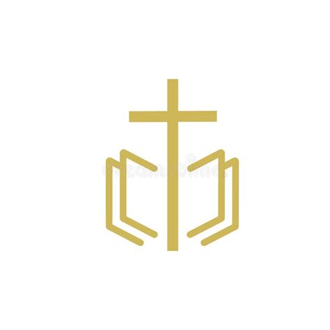 Línea Cristiana Diseño Del Logotipo Del Arte Símbolos Cristianos De La