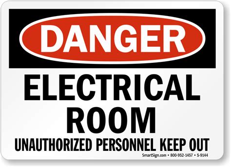 Electrical Room Signs Electrical Room Warning Signs