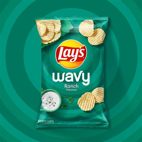 Lays Wavy Ranch Flavored Potato Chips