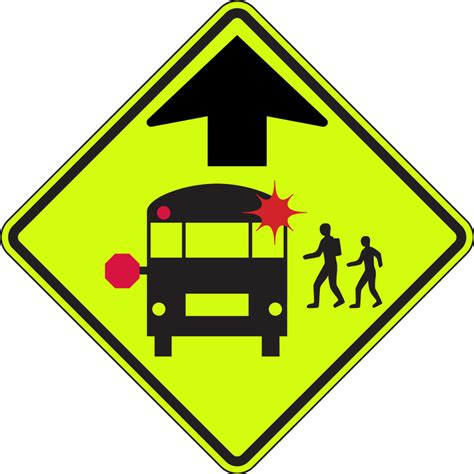 School Bus Stop Ahead Sign S3 1 Warning Signs W Tapco