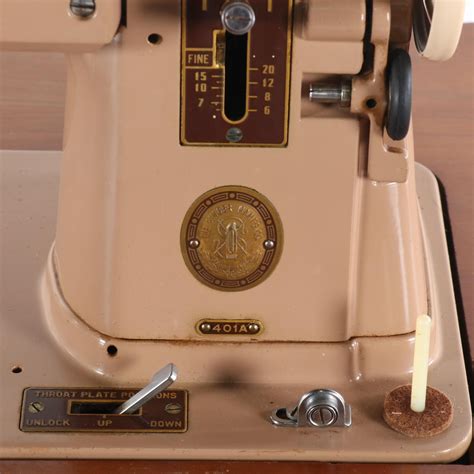 singer 401a sewing machine in a cherry french provincial style cabinet c 1950s ebth