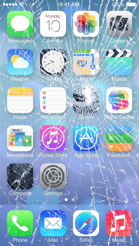 7 Broken Screen Wallpapers Prank For Apple Iphone