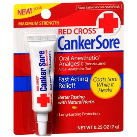 Red Cross Canker Sore Medication 025 Oz Pack Of 2