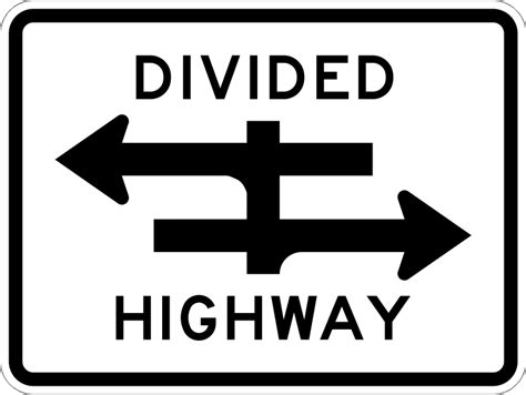 R6 3 Divided Highway Crossing Sign Time Signs Manufacturing