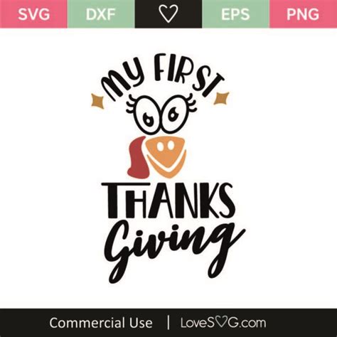 My First Thanksgiving Svg Cut File