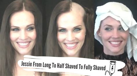 Jessie From Long To Half Shaved To Fully Shaved Youtube