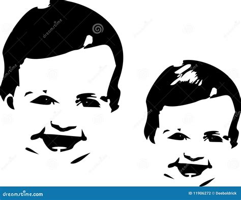 Baby Face Silhouette Stock Photography Image 11906272