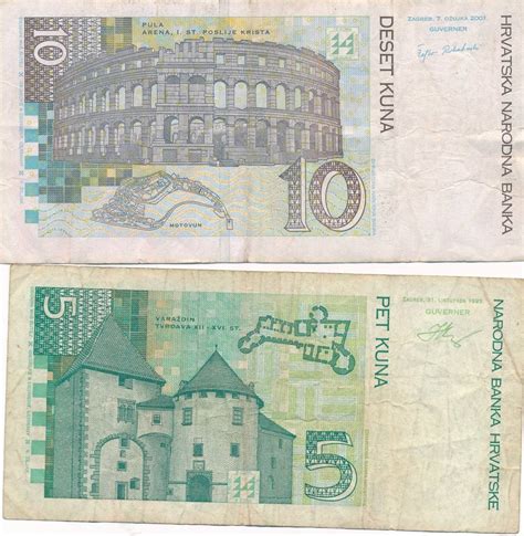 Kroatien 5 10 20 Kuna 1993 2001 1995 Geldschein Banknote 7 Stück Lot