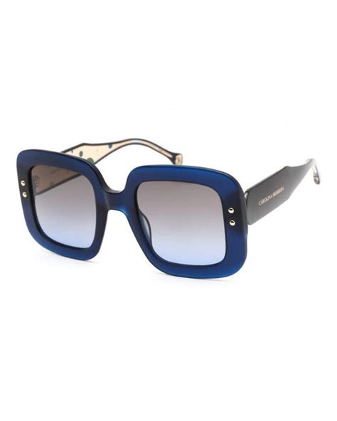 Carolina Herrera Ch 0010 S Sunglasses Blue Grey Shaded Blu Lyst