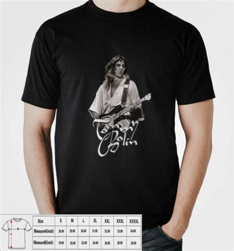 Tommy Bolin Guitarist Songwriter Mens T Shirt Usa Size Ebay