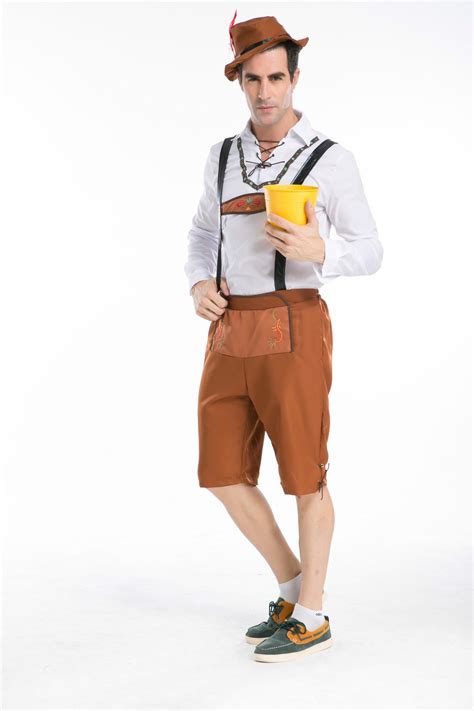 mens oktoberfest lederhosen with suspenders costume for man role play stage costuming mardi gras