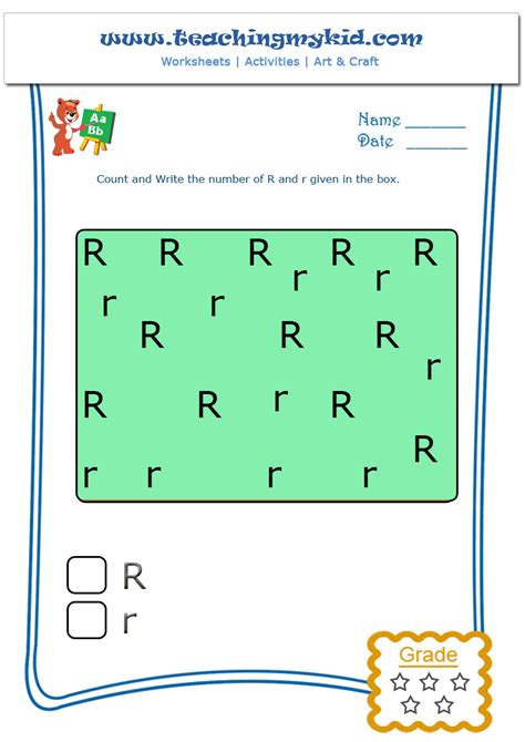 Fun Worksheets For Kids Count And Write R And R Worksheet 18