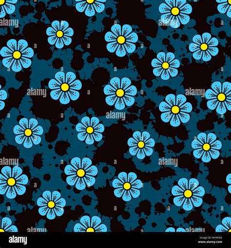Blue Flower Texture Background