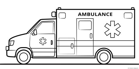 Printable Ambulance Coloring Pages