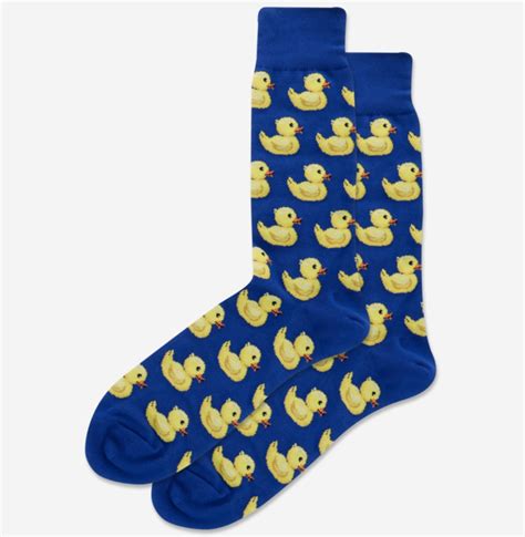 Mens Rubber Duck Crew Socks Blue Le Petit Duck Shoppe Canada