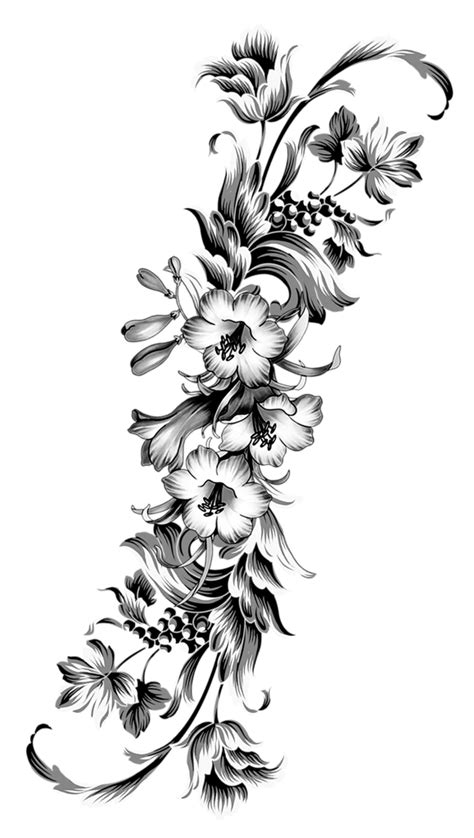 Art Nouveau Floral Tattoo Sleeve Flower Tattoos Tattoos