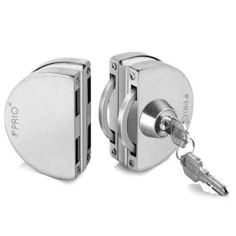 Prio Knob Cylinder Stainless Steel Glass Door Lock Chrome At Rs 600