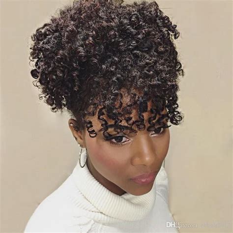 100 Human Hair Kinky Curly Drawstring Ponytail For Black Women Afro