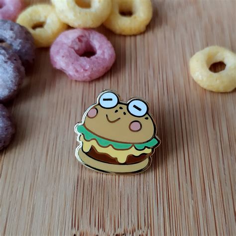 Frog Burger Enamel Pin