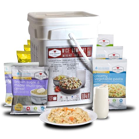 While buying grains like wheat, rice, and oats in bulk might seem like an appealing (and affordable) option for building your emergency food storage, it's best to take that route only. Wise Company Emergency Food Variety Pack (104-Serving ...
