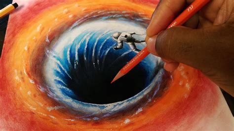 3d Black Hole Drawing Part 12 Sketch Youtube