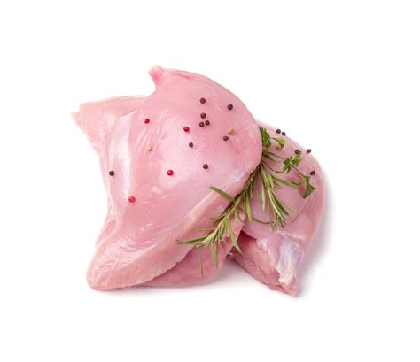 Premium Photo Raw Turkey Fillet Isolated Top View Fresh Uncooked Turkey Breast Meat For