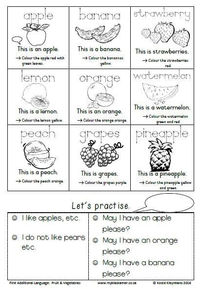 Worksheets English First Additional Language Grade 1 Term 1and2 My