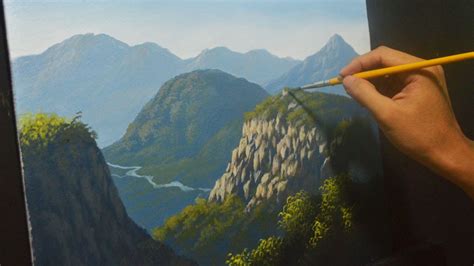 Acrylic Landscape Painting Lesson Mountains And Cliffs 2 By Jmlisondra Mit Bildern